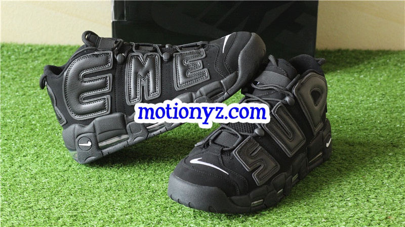 Authentic Version Supreme x Nike Air More Uptempo Black